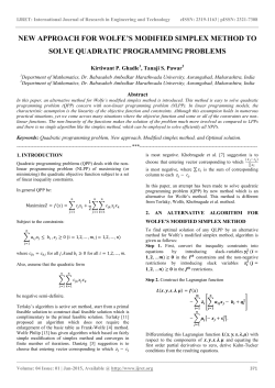 new approach for wolfe`s modified simplex method to solve