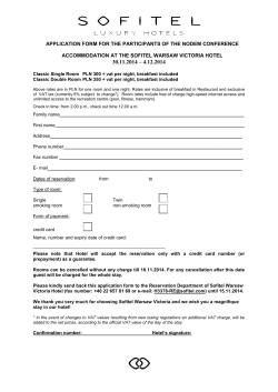 APPLICATION FORM FOR THE PARTICIPANTS OF THE NODEM
