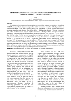 DEVELOPING SPEAKING FLUENCY OF GRADEVII