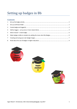 Setting up badges in Bb - SDU e