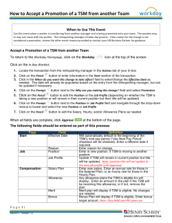 How to Accept a Promotion of a TSM from another Team