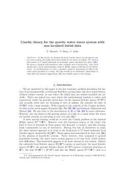 Cauchy theory for the gravity water waves system with non localized