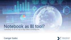 Notebook as BI tool? - BDU