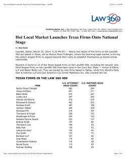 Hot Local Market Launches Texas Firms Onto National Stage