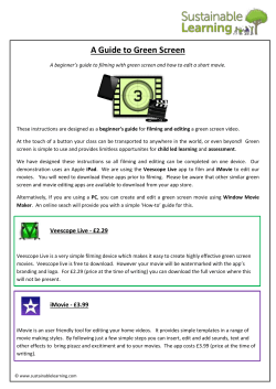 Editing and using iMovie