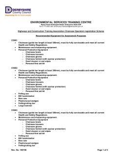 Chainsaw Requirements