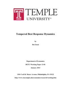Tempered Best Response Dynamics