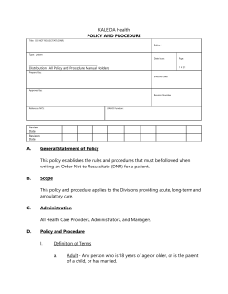 dnr policy - Kaleida Health