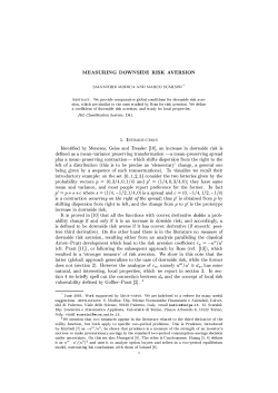 MEASURING DOWNSIDE RISK AVERSION SALVATORE