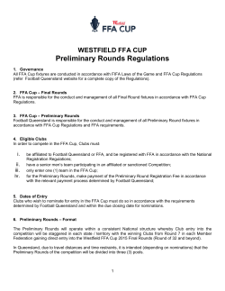 Preliminary Rounds Regulations