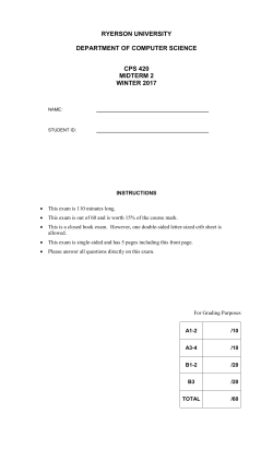 CPS420 W17 Midterm 2