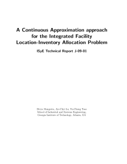 A Continuous Approximation approach for the