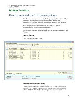 How to Create and Use Tree Inventory Sheets - BG-Map
