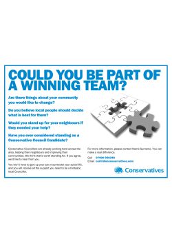 COULD YOU BE PART OF A WINNING TEAM?