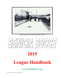 official &ldquo;open bocce&rdquo; regulations