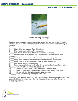 Note-Taking Survey