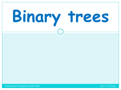Binary trees - The Department of Computer Science