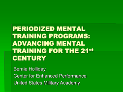 Periodization of Mental Programs