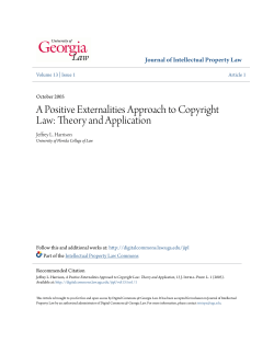 A Positive Externalities Approach to Copyright Law
