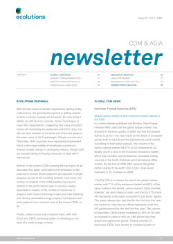 ECOLUTIONS EDITORIAL With the last round of climate