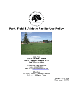 Campbell Park, Field, and Facility Use Policy