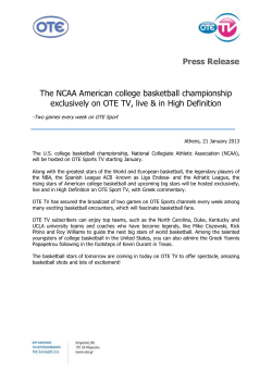 Press Release The NCAA American college basketball
