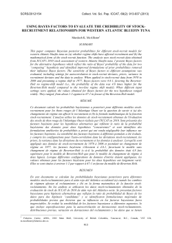 using bayes factors to evaluate the credibility of stock