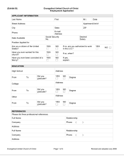 Exhibit B and C &ndash; Employment Application and Disclosure