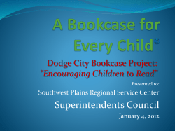 A Bookcase for Every Child - Southwest Plains Regional Service