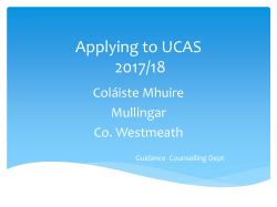 Applying to UCAS 2016/17