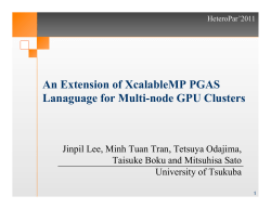 An Extension of XcalableMP PGAS Lanaguage for Multi