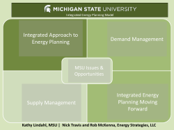 Integrated Energy Planning Moving Forward