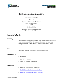 The AD620 Instrumentation amp