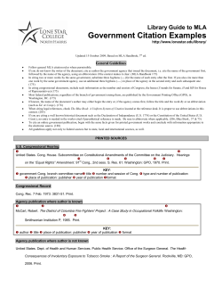 Government Citation Examples