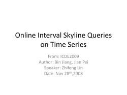 Online Interval Skyline Queries on Time Serious