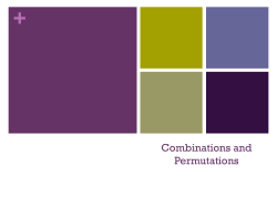 Combinations and Permutations