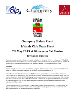 2 nd May 2015 at Gloucester Ski Centre