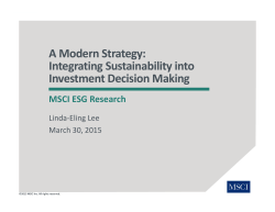 A Modern Strategy: Integrating Sustainability into Investment