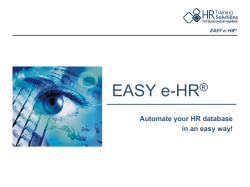 EASY E-HR demo presentation here