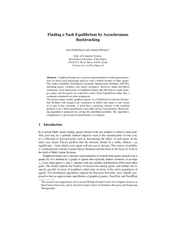 Finding a Nash Equilibrium by Asynchronous Backtracking