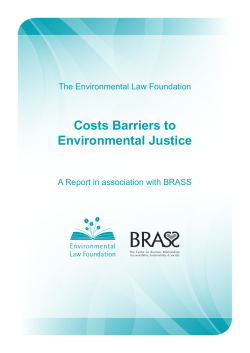 Costs barriers to Environmental Justice by The Environmental Law