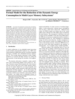Formal Model for the Reduction of the Dynamic Energy