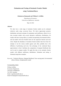 Estimation and Testing of Stochastic Frontier Models using