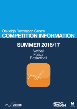competition information summer 2016/17
