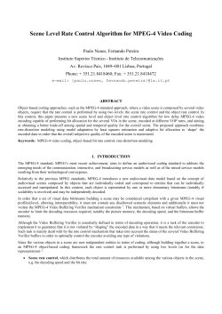 Scene Level Rate Control Algorithm for MPEG