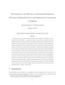Heterogeneity in the Efficiency of Intrahousehold Resource Allocation
