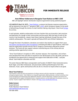 for immediate release