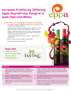 Increase Profits by Offering Eppa SupraFruta Sangria in both Red