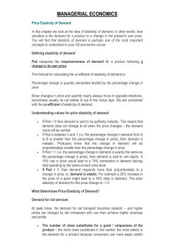 Cross elasticity of demand