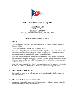 sailing instructions